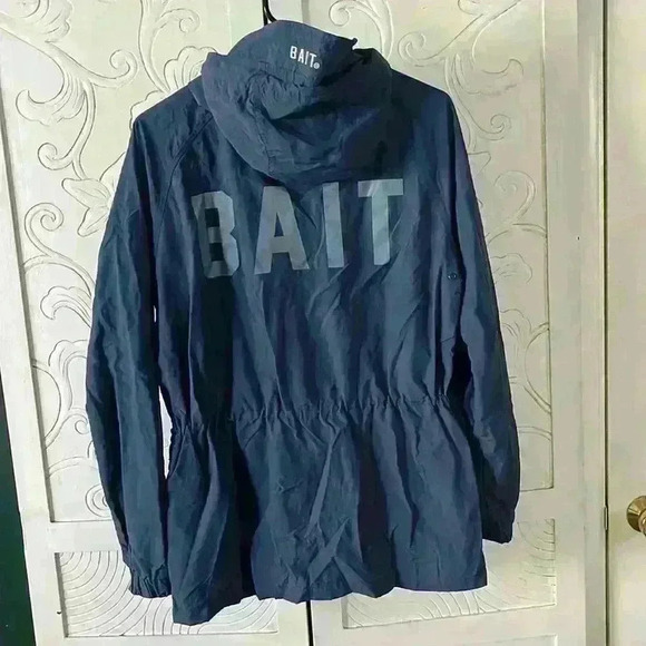 Bait Mountain Parka Windbreaker Jacket Blue Hooded Bill Gorpcore Streetwear Men - Picture 6 of 16